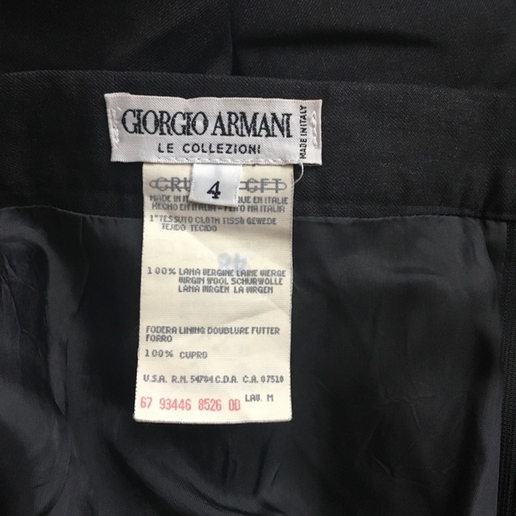 Giorgio Armani charcoal gray skirt, size 4 - Picture 6 of 6